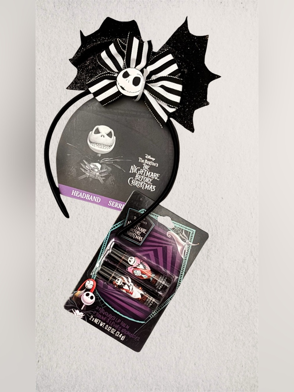 Nightmare Before Christmas Set of Lip Balm & Headband
